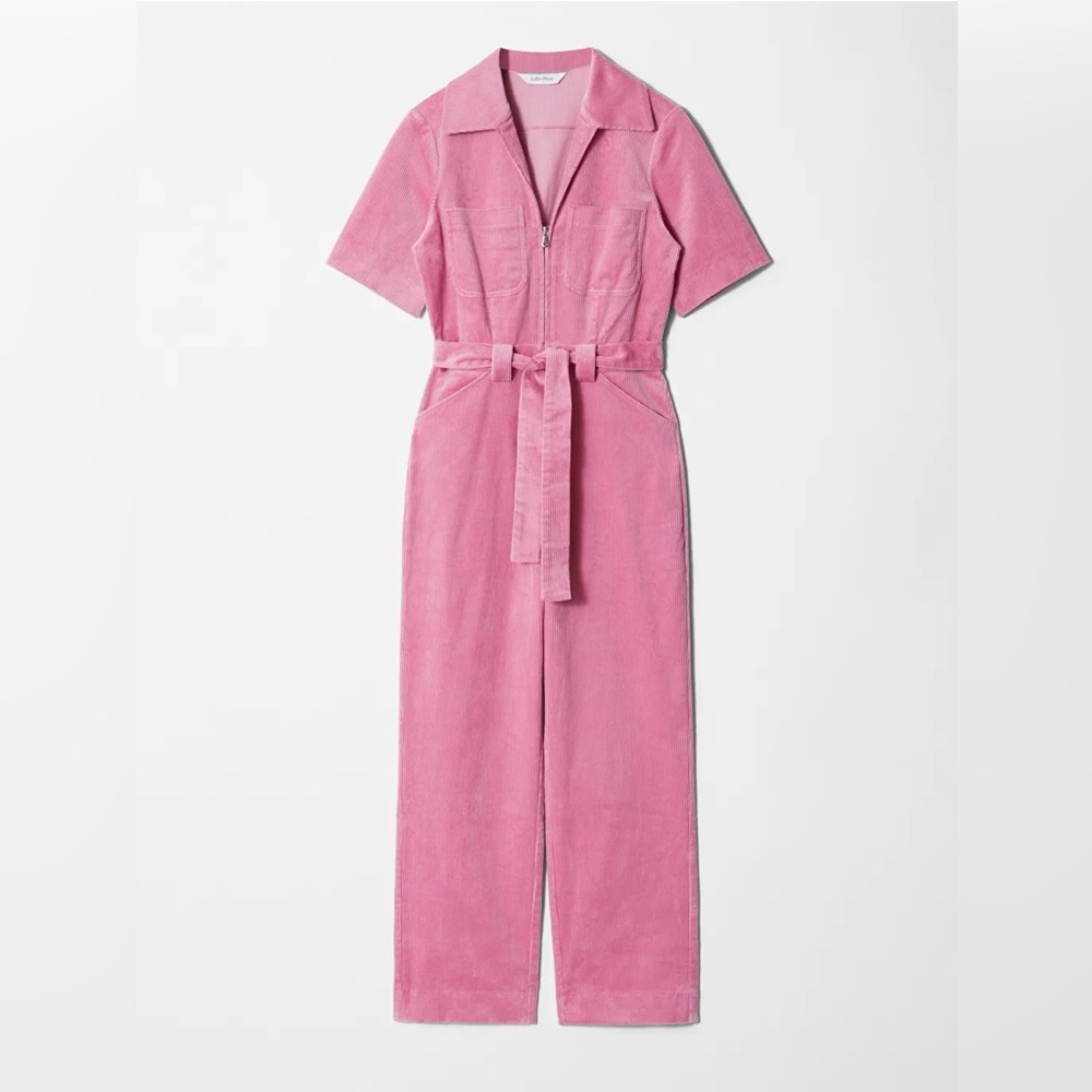 Belted Corduroy Jumpsuit